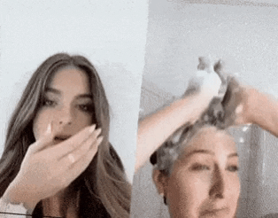 Alphabets by hair in funny gifs