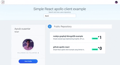 GitHub - Ayoup1/github-apollo-react: Simple React apollo client example ...