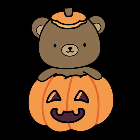 Gif of a teddy bear sitting in a cute jack-o-lantern. https://media.giphy.com/media/fyUGIQU5RG0Klky1tT/giphy.gif