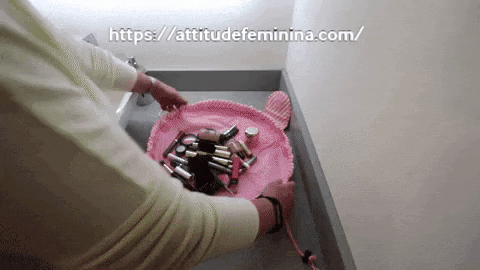 Bolsa para organizar maquiagem, organização, toda mulher precisa, atitude feminina, attitude feminina, maquiagem, acessórios feminino, toda mulher merece.