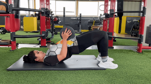 10-Minutes Full Body workout plan from home 15 Hip thrusts with dumbbells