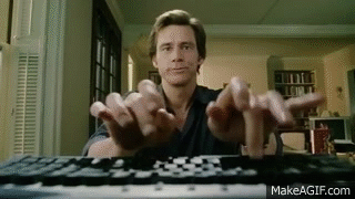 typing fingers gif