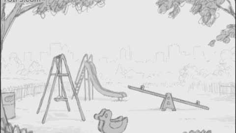 A dad with kids in park gif