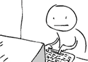 Image result for angry internet typing cartoon  gif
