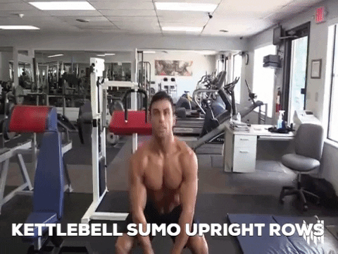 kettlebell sumo upright row