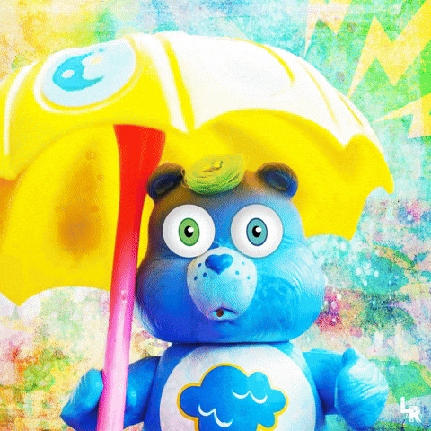 Raining Care Bears GIF by LisetteArt - Find & Share on GIPHY