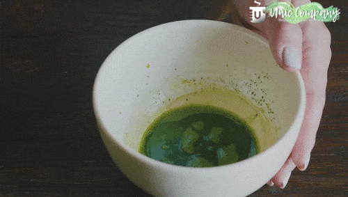 вспенить и хорошо растворить чай матча