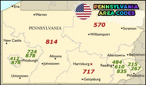 Pennsylvania Area Codes