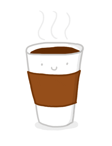 Petit gif d'une tasse à café