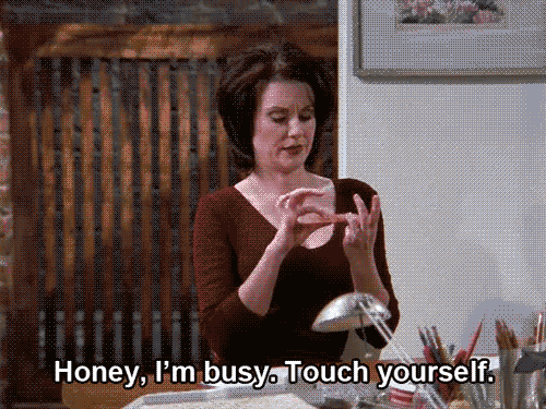 Im Busy Will And Grace GIF