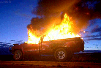 Image result for hilux on fire gif