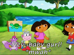 Dora The Explorer Kiss GIF - Find & Share on GIPHY