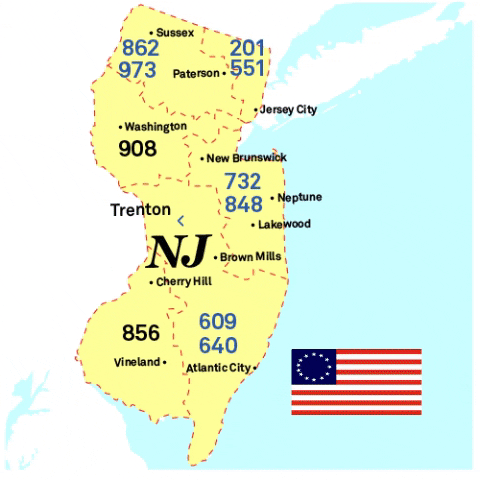 New Jersey Area Codes