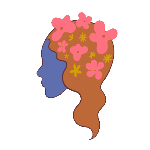 Mental Health Flower Sticker by Cat Willett for iOS & Android | GIPHY