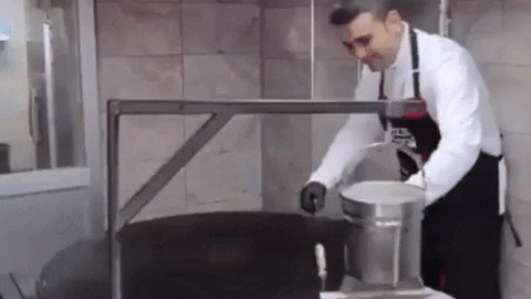 The way he make noodles