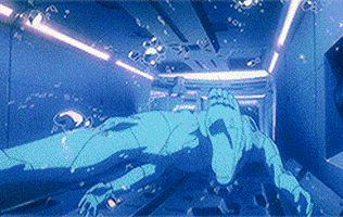 ghost in the shell typing fingers gif