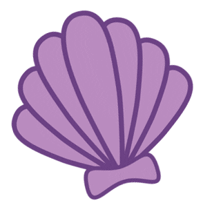 The Little Mermaid Shell Sticker by The Lost Bros for iOS & Android | GIPHY