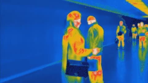 Meanwhile in thermal camera gif