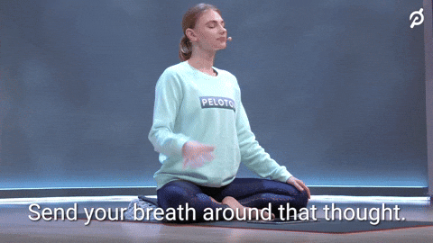 "Send your breath around that thought" Yoga GIF