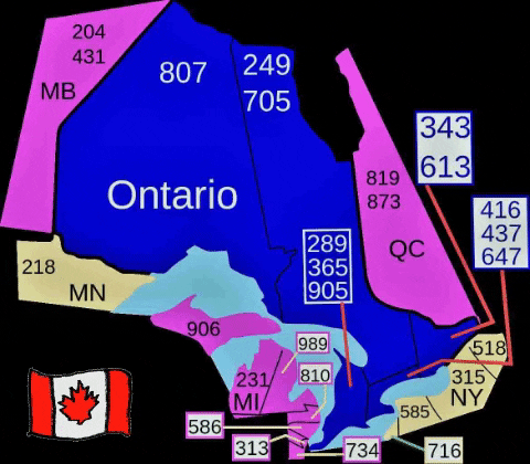 Ontario Area Codes