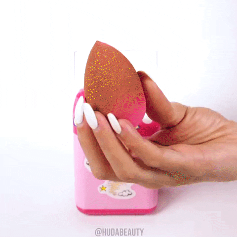 cleaning beauty blender with soap