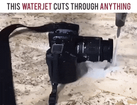 Waterjet can cut through anything in wow gifs