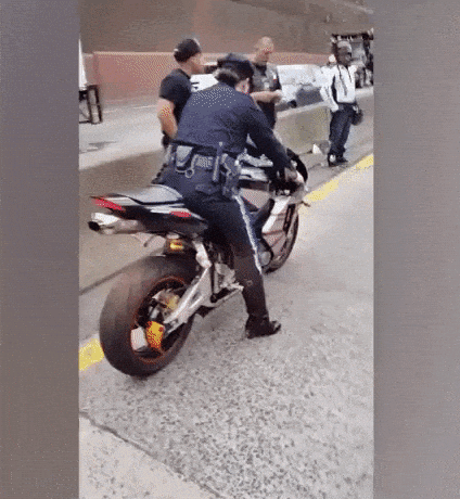 Impounding a motorcycle in fail gifs