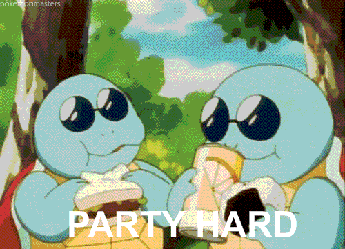  pokemon party hard squirtle funny pokemon GIF