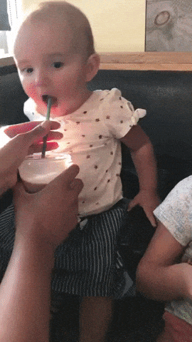 Trying choco milk for the first time in funny gifs