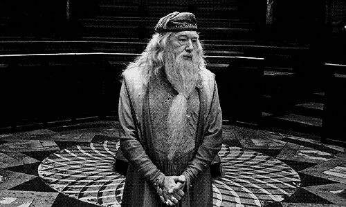 Dumbledore is waiting for something to happen...impatiently.