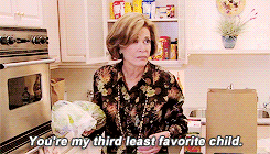 Lucile Bluth saying 'You're my third least favourite child'-Lucille Bluth