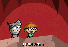Un petit garçon portant des lunettes s’exclame en anglais : « I can see » avant de se transformer en homme musclé en criant « I can fight !»