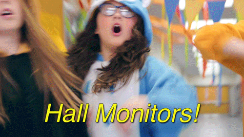 Image result for hall monitor gif