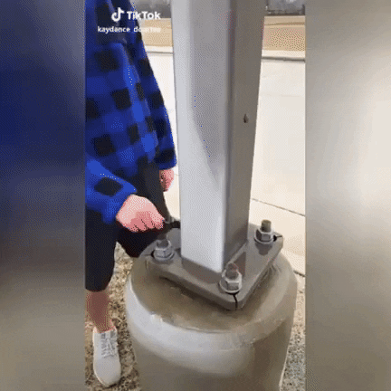 ice falling off pole in satisfying gifs