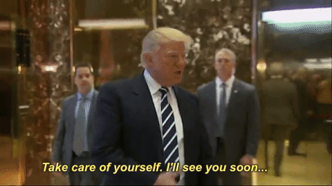 Donald Trump Take Care Of Yourself Ill See You Soon GIF - Find & Share on GIPHY