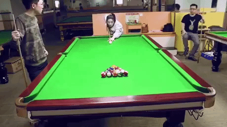 Jaw dropping pool shot in sports gifs