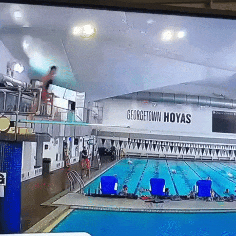 Amazing Diving skill in fail gifs