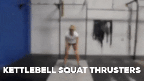 kettlebell squat thrusters