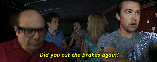 Charlie kelly did you cut the brakes again wildcard gif