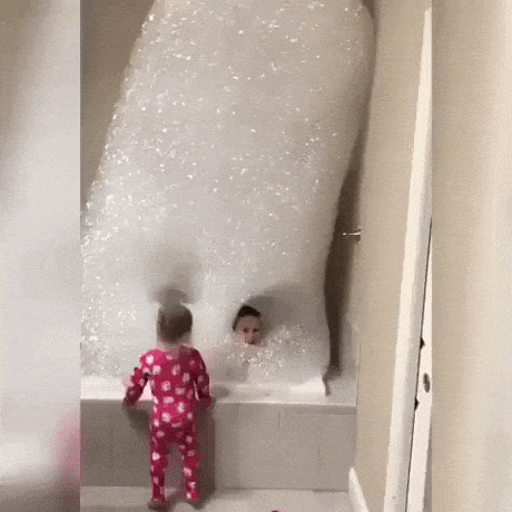 When dad is incharge of bathtime in funny gifs