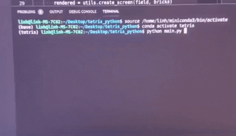 Terminal Tetris