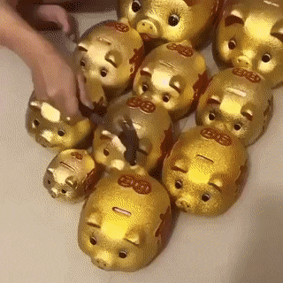 Piggy bank when you are millionaire in wow gifs