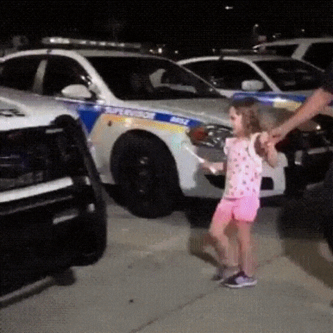 Police granting a wish in funny gifs
