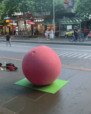 Guy in a balloon in funny gifs