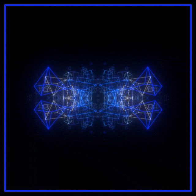 Animation abstraite en boucle représentant un flux visuel