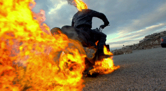 fire on fire motorcycle nicolas cage ghost rider