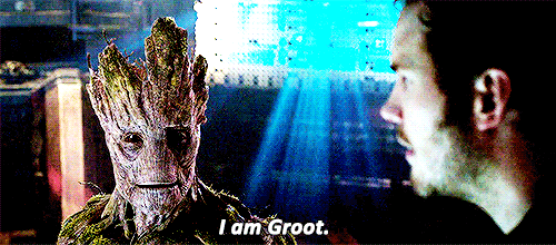 Je s'appelle Groot. (Amber) Giphy