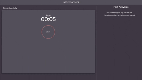 Intention Timer Initial Stage Intention Timer Stage 2