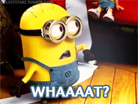 A minion exclaims