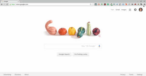 how to set google chrome login page as a gif